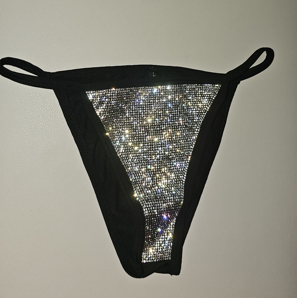 Rhinestone swimsuit bottom ready to ship